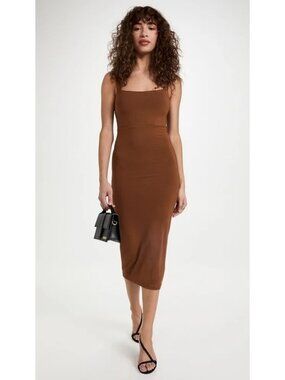 NWT Good American Contour Tank Dress Brown Size 4